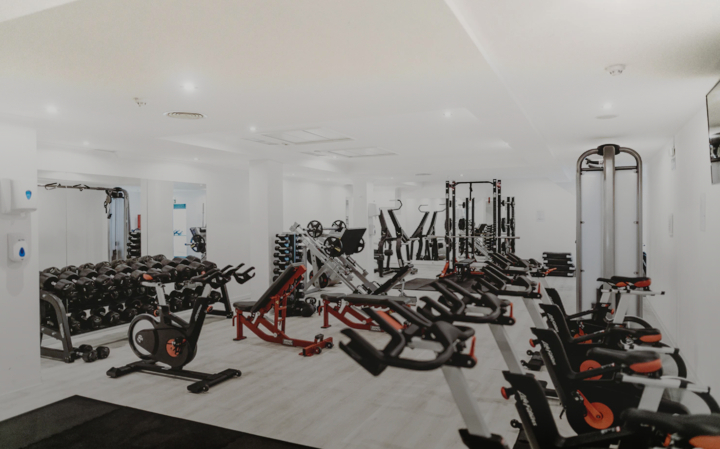 En el gimnasio, pero con poco entrenamiento